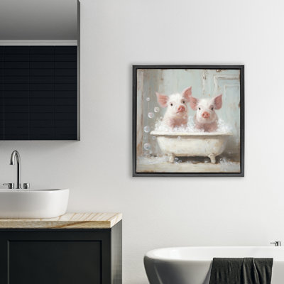 Piglet Bubble Bath Floating Frame, design by Tina LeCour