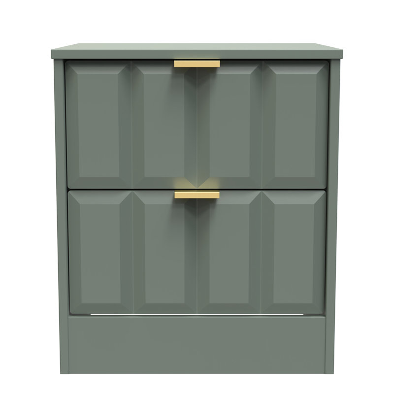 Doss 45cm W Manufactured Wood Bedside Table, Reed Green