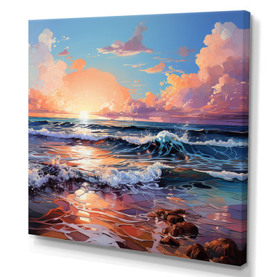 «Ocean Charm Vivid liquide Art II», reproduction sur toile