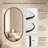 Oval Wall Mirror with Frame