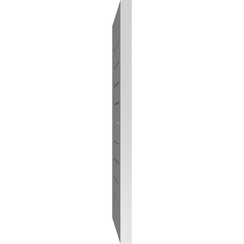 Évent à pignon fonctionnel en uréthane rectangulaire à fixation en surface, brun clair apprêté, H 32 po x l 14 po x P 1,5 po