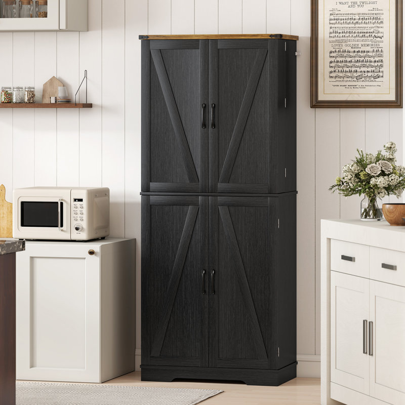 Armoire de rangement 72 po, noir