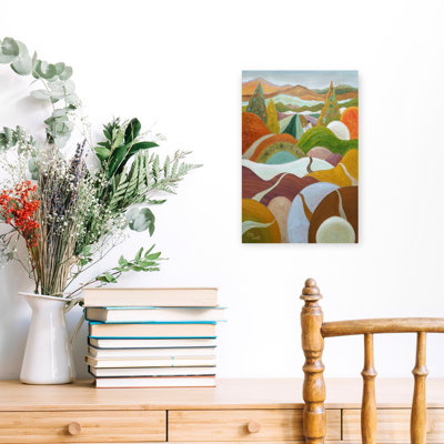 Vibrant Hillside Path by Angeles M. Pomata - Wrapped Canvas Print
