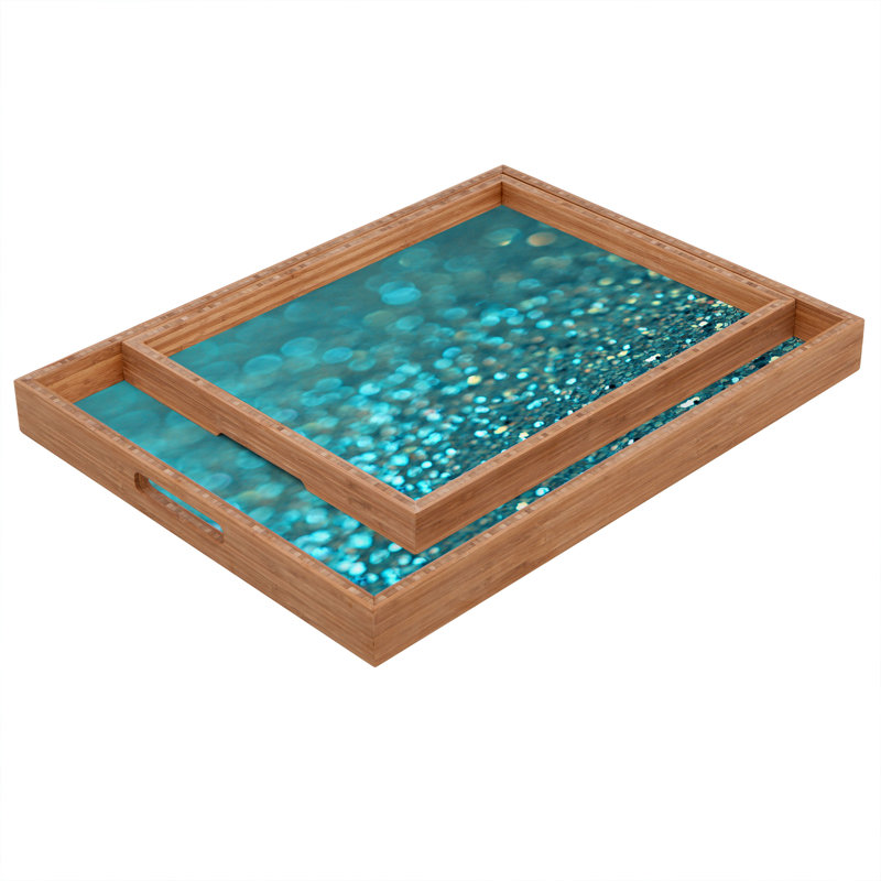 Abie Wood Tray, 1.75" H x 18" W x 14" D