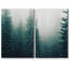 «Forest Green Pine Trees in the Mist», ensemble de 2 reproductions-92285371-92285372