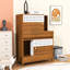 Enceinte pour litière 2 en 1 et table d'appoint pour chat avec rangement pour 2 petits chats-901633745