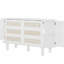 Lit escamotable double avec rangement caché et motif tissé moderne, blanc-258397021-258397022