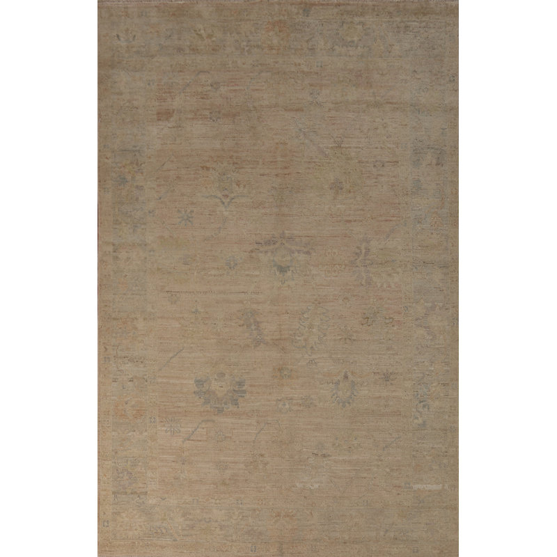 Vegetable Dye Oushak Turkish Area Rug 9