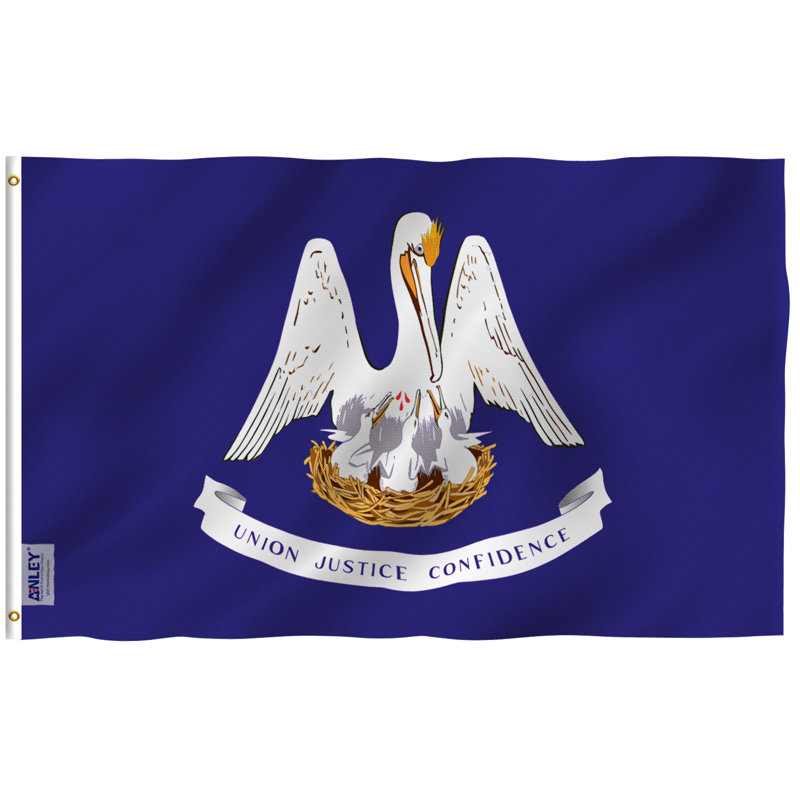 Drapeau de maison en polyester 36 x 60 po Louisiana State Flag