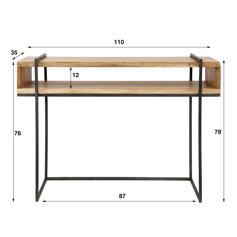 Burrigan 110cm Solid Wood Top Console Table