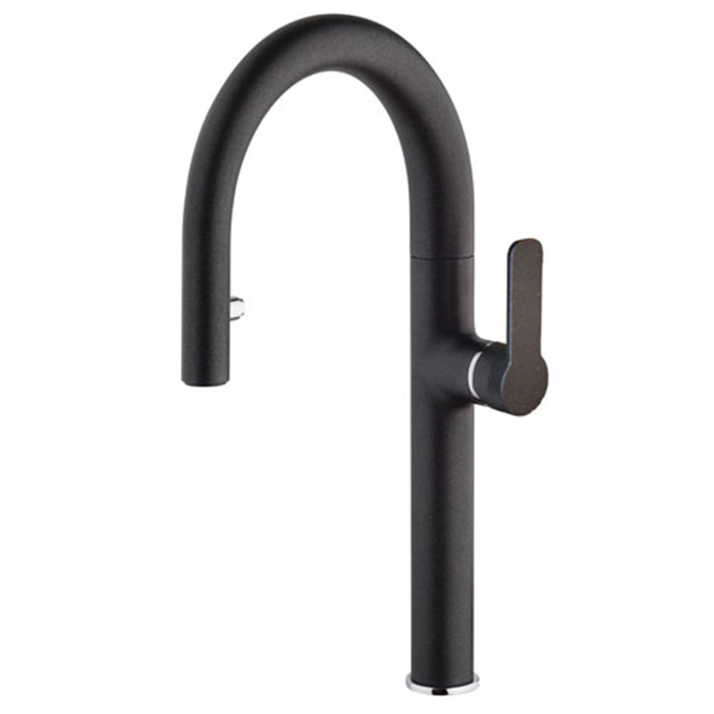 Robinet de cuisine à poignée simple Nove, Noir
