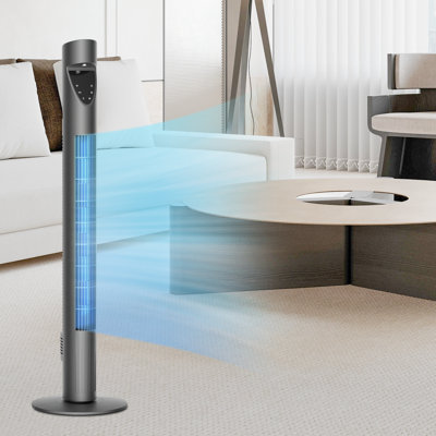 Standing Cooling Fan Tower Fan 3 Speed Settings with Remote Control