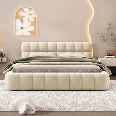 Lit plateforme tapissier Delphia
