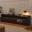 Mirod Modern TV Stand With Ample Storage, Four Drawer Design, Tempered Glass, Built - In Charging Ports And Ambient LED Lighting For Any Decor Style-114223392