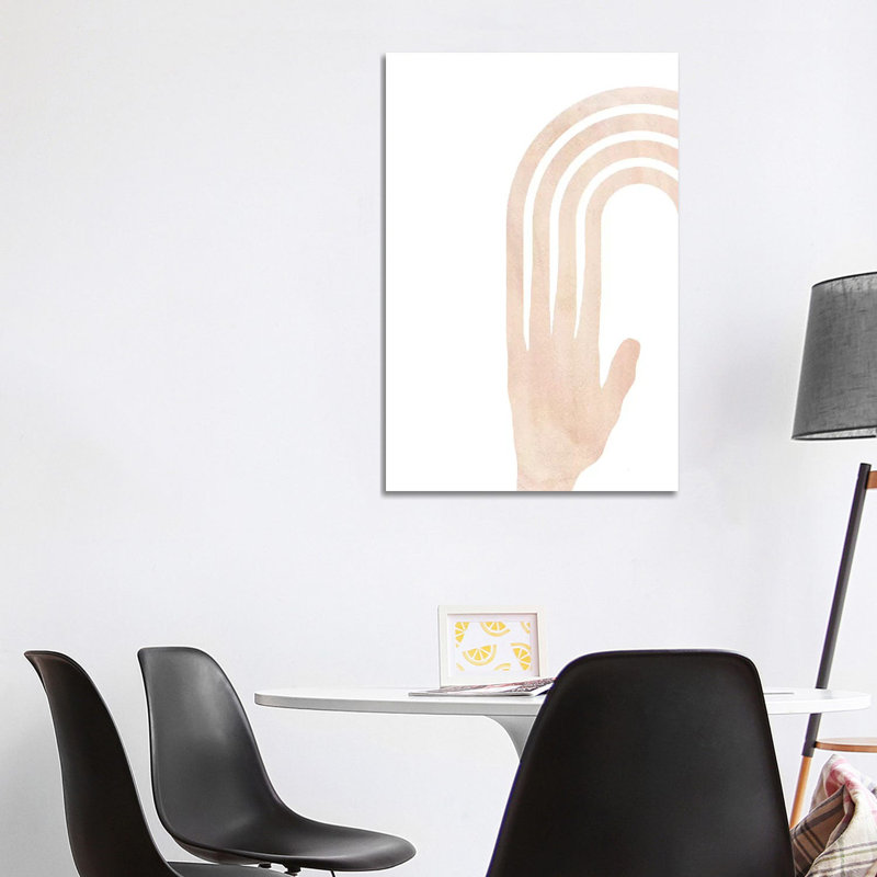 Hand And Rainbow by Whales Way - Painting on Canvas, 101.6cm H x 66.04cm W x 3.81cm D, Wrapped Canvas