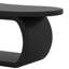 Table basse moderne Modern Cloud avec plateau, table de bout irrégulière de style crème avec pieds courbés-120874849