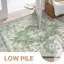 Oriental Performance Machine Washable Non Slip Neutral Green Indoor Area Rug-712076792