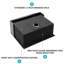 Évier de cuisine en acier inoxydable noir Gunmetal 24 po - tablier de cuisine en acier inoxydable de calibre 16 avec guide de drain en forme de X pour un écoulement en douceur, coin arrondi R10, avec support, grille de rinçage inférieure