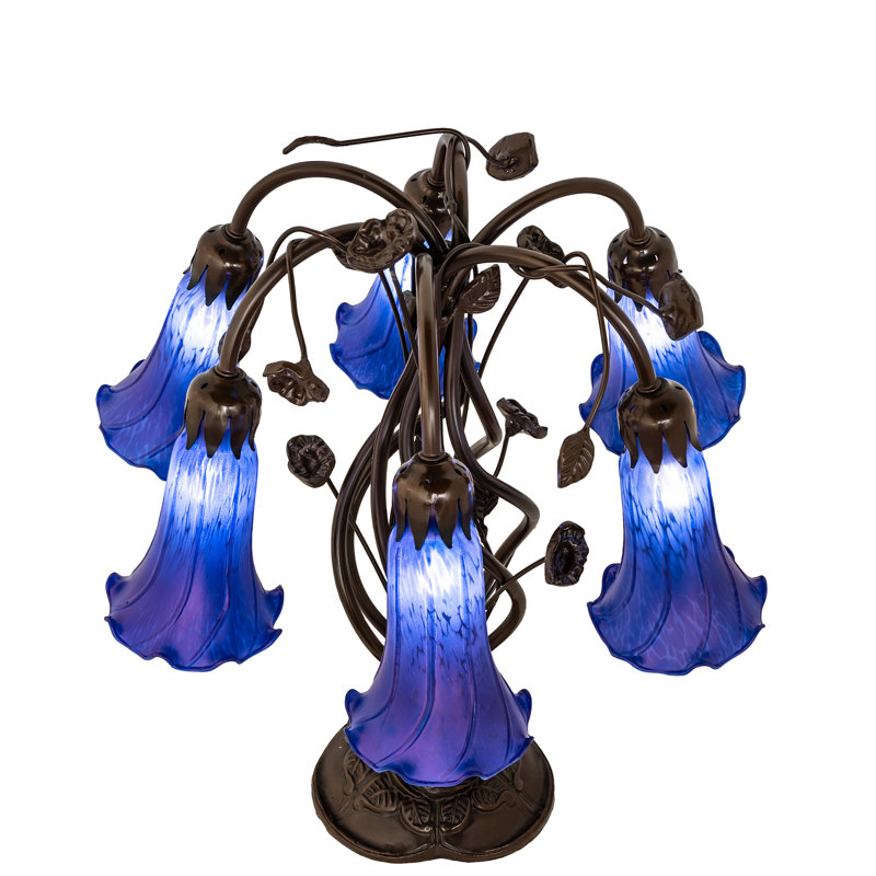 Meyda Tiffany & Stained Glass Table Lamp, Blue