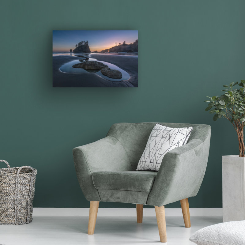 Art sur toile, "Donald Luo Twilight At Second Beach", H 16 po x l 24 po
