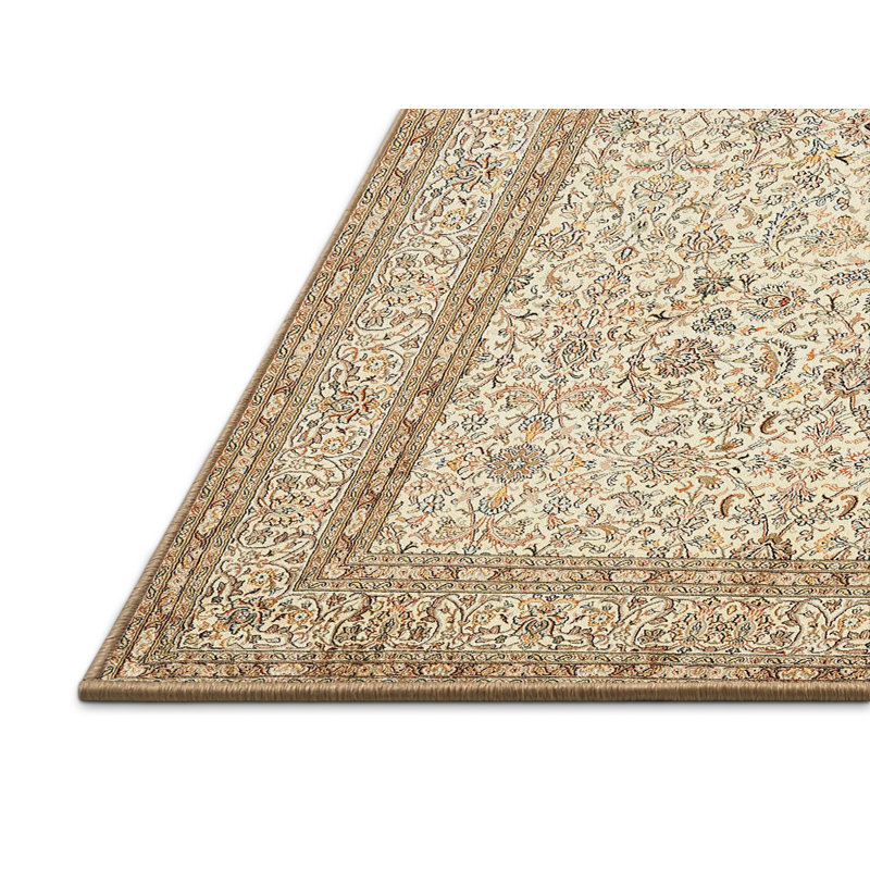 Tapis décoratif beige oriental dunnam, Rectangle 5 pi x 7 pi