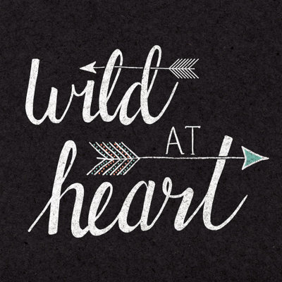 " Wild At Heart On Black " by Laura Marshall