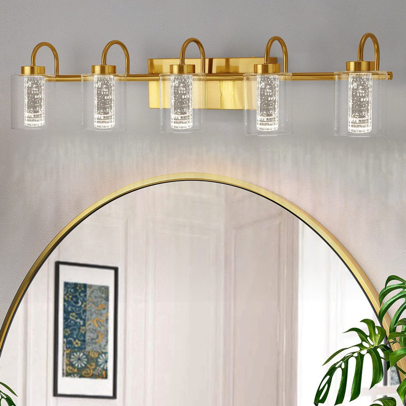 Luminaires de salle de bain Light, 3 températures de couleur, Nickel brossé, 5