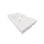 Lavabo de salle de bain vasque rectangulaire en pierre blanche ultrabrillante avec trop-plein