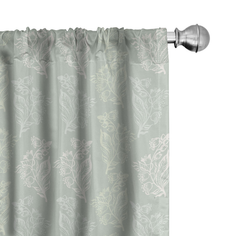 Rideaux botaniques 4 panneaux East Urban Home, L 56 po x L 95 po