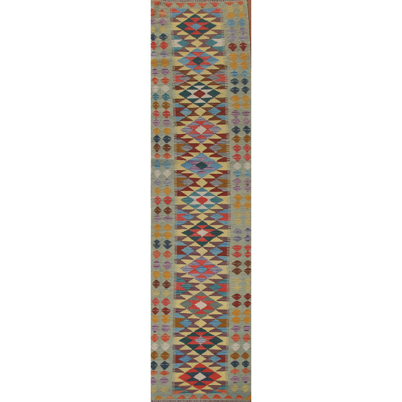 Multicolor Kilim Oriental Runner Rug 3x13