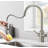Pull-Down Sprayer Kitchen Sink Faucet, Double Handle Kitchen Faucet -96680056