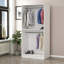 Garde-robe moderne blanc, panneau de particules enduit 100% mélamine, 35,4 x 74,8 x 20,5 pouces | Conception durable et élégante, parfaite pour organiser les vêtements et les accessoires | Idéal pour une chambre à coucher ou un placard-940515286-940515287