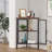 Leilla Brown 2 Doors Corner Accent Cabinet Triangular 3-tier Storage Cabinet-1106454451