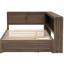 Lit plateforme simple en métal avec tête de lit en bois / option, pas de sommier tapissier, rangement disponible, assemblage facile, tête / accessoire moderne, pas nécessaire, sous le lit-491979507