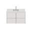   Ensemble de meuble-lavabo mural ovale simple 36 po avec comptoir en quartz blanc de 1,5 po Ensuko-1280237273-1280237271