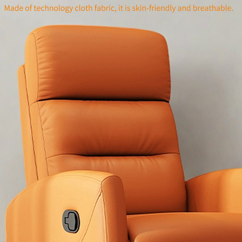 Fauteuil inclinable ergonomique et confortable, Tissu orange