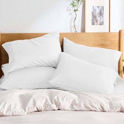 100% Microfiber Solid Dyed Pillowcase - Modern Accent Pillow Cover for Sofa, Bed & Living Room