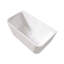 Baignoire rectangulaire en acrylique 55 po en blanc brillant, résine et fabrication, couche de renforcement en fibre de verre, antidérapante pour installation, drains non inclus Baignoire de trempage blanche, avec matériaux, renforcée