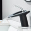 Robinet de lavabo de salle de bain noir et chrome