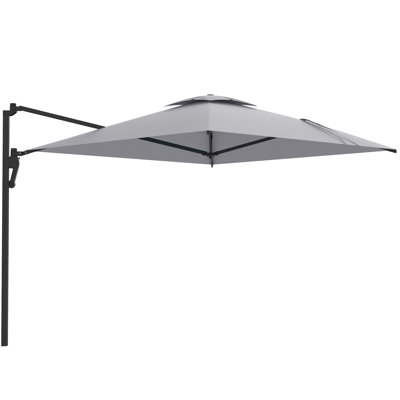 Cantilever Patio Umbrella With 180° Rotation Sun Canopy