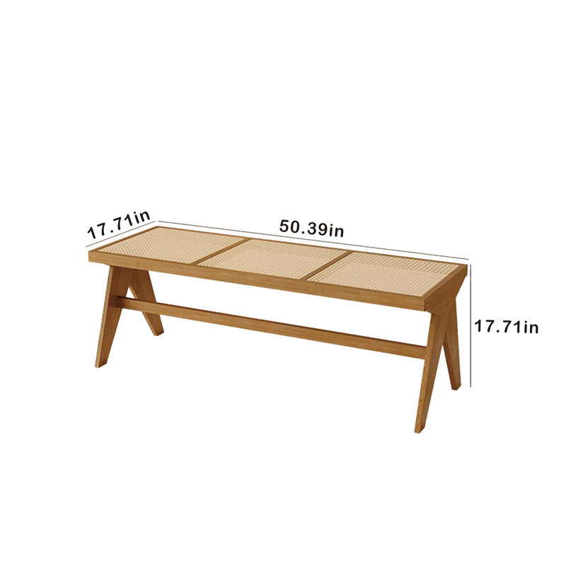 Ensemble de salle à manger rectangulaire en bois massif de pin pour 4 personnes, H 29,52 po x L 94,48 po x l 39,37 po