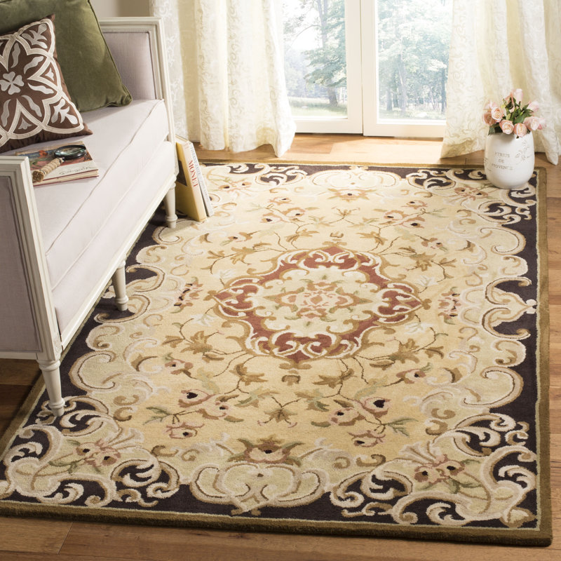 Tapis oriental en laine touffeté à la main Algier, Rectangle 9 pi 6 po x 13 pi 6 po