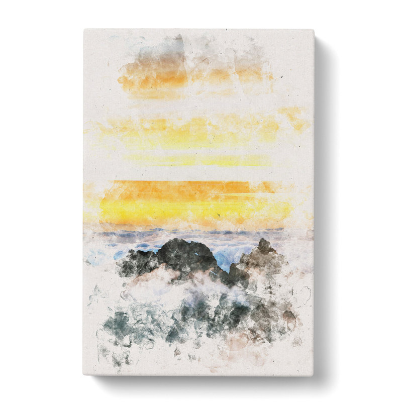 Mountain Peaks - Wrapped Canvas Painting, 60cm H x 40cm W x 3cm D