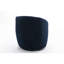 Fauteuil d'appoint pivotant moderne, rembourré bleu foncé, idéal pour le salon
