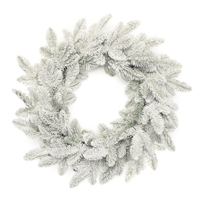 Couronne de pin enneigé enneigé 24 po