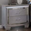 Élégante table de chevet avec armoire de chambre à coucher en argent de conception et de rangement argentées-274713346