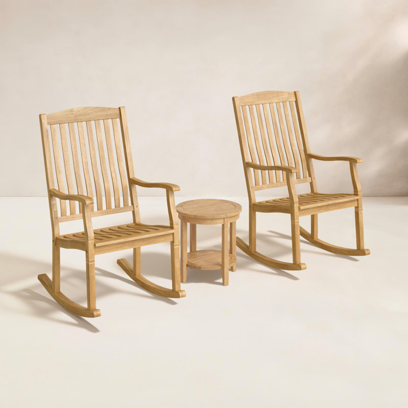 Sawyer 2-Person Teak Outdoor Seating Group, Naturel