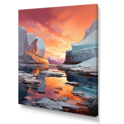 Corail orange glacier glacier symphonique III - Nautique et plage, reproduction sur toile
