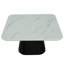 Ensemble de tables 3 pièces de style contemporain 1 table basse carrée 2 tables de bout carrées en faux marbre doux aux bords arrondis du salon principal au fini noir
