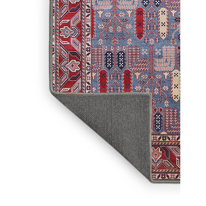 Tapis oriental rouge et bleu, Rectangle 8 pi x 12 pi